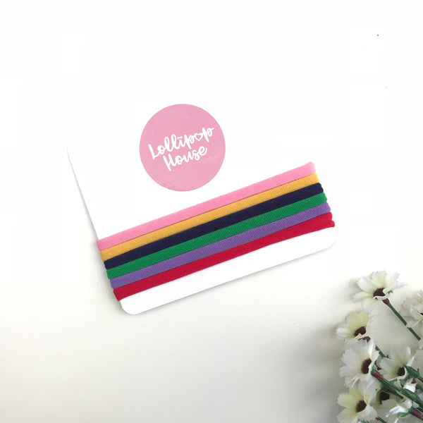 Ultrasoft Baby Nylon Headbands - Rainbow, Nylon Headband Material - LollipopHouse