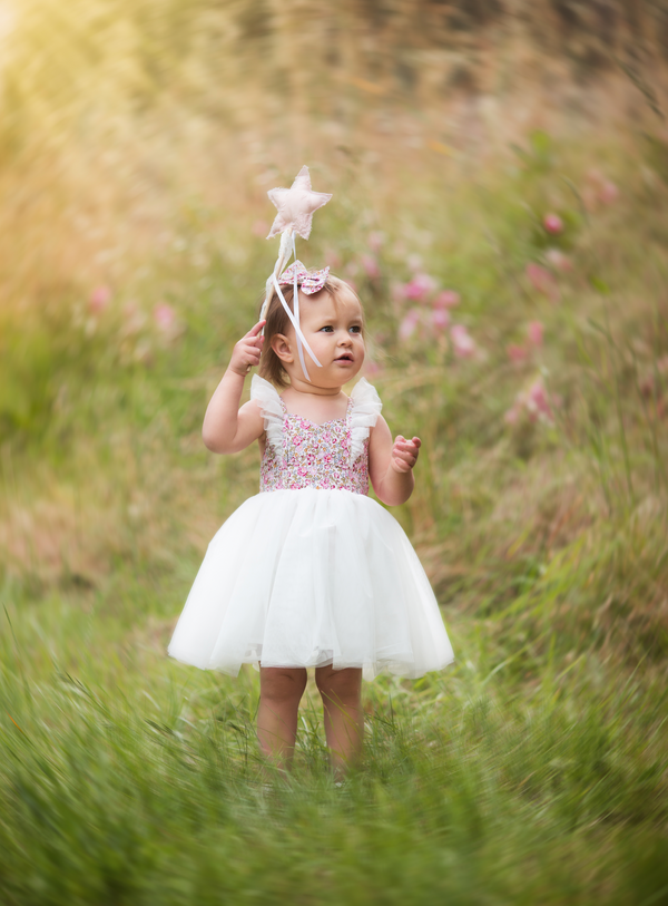 Fairy Tutu Dress + Bow - Rosetta