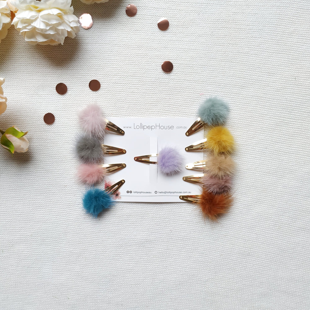 PomPom Hair Clip,  - LollipopHouse