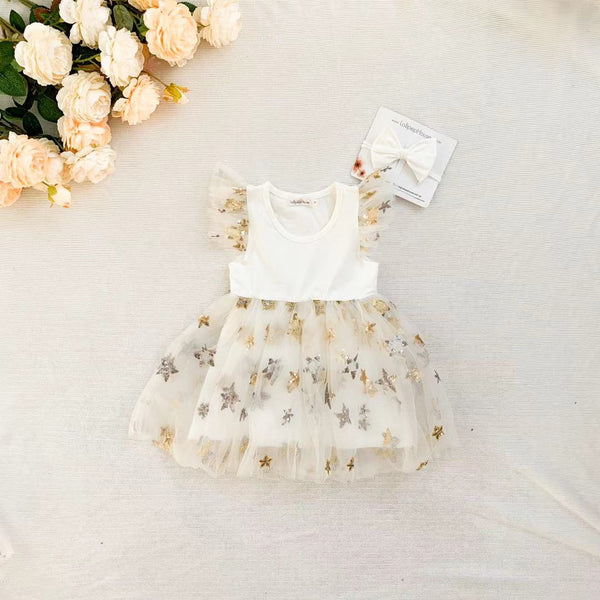 Miracle Dress + Bow - White
