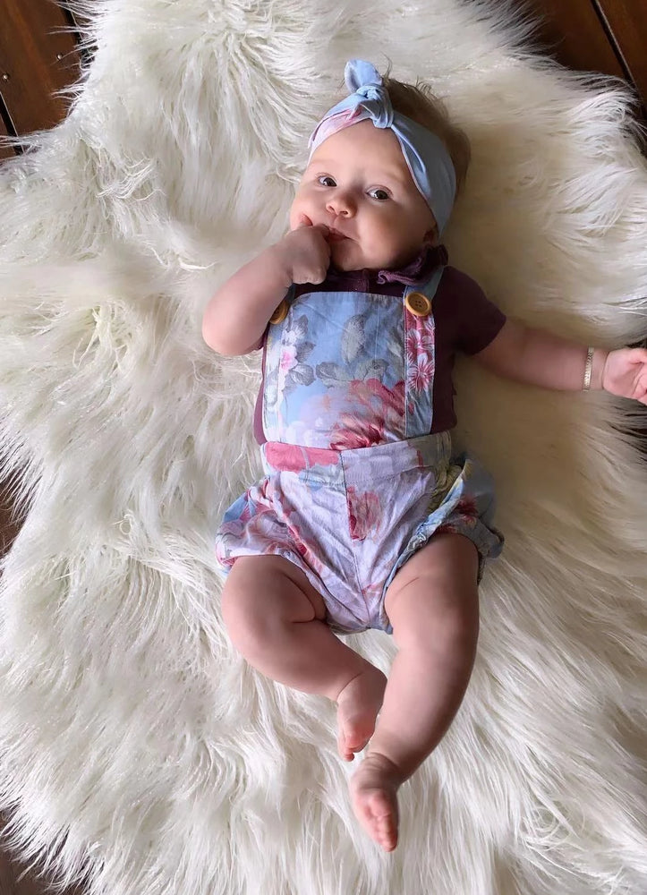 Ruffle Short Sleeve - Plum,  - LollipopHouse