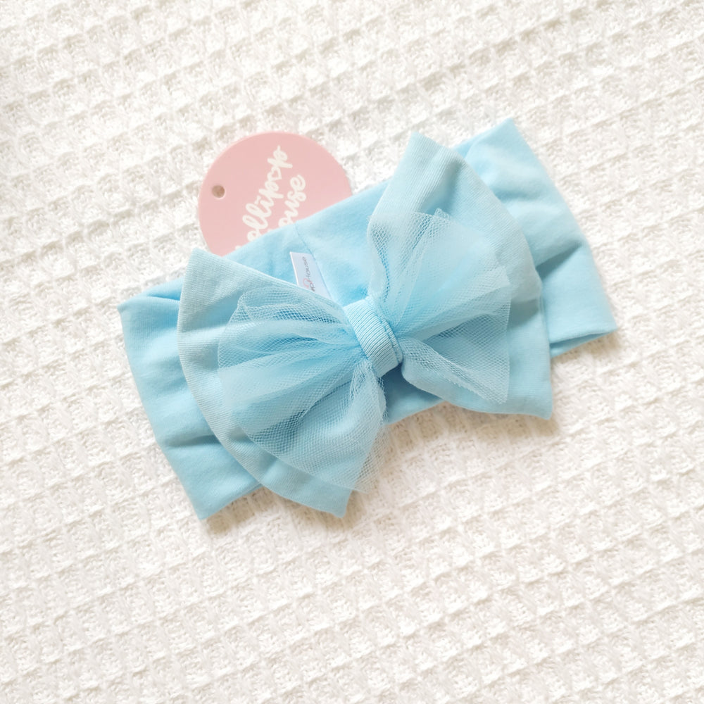 Tulle Headwrap - Maya Blue,  - LollipopHouse