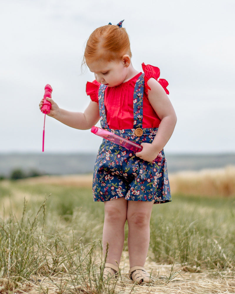 Suspender Pleated Shorts - Bonnie