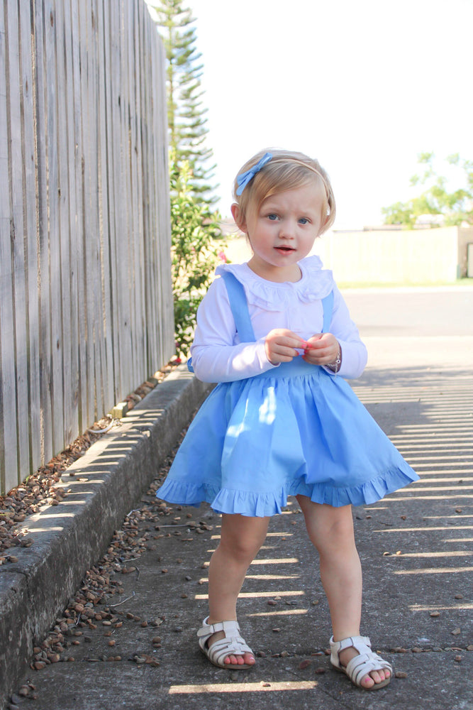 Detachable Ruffle Skirt - Powder Blue + Headband,  - LollipopHouse