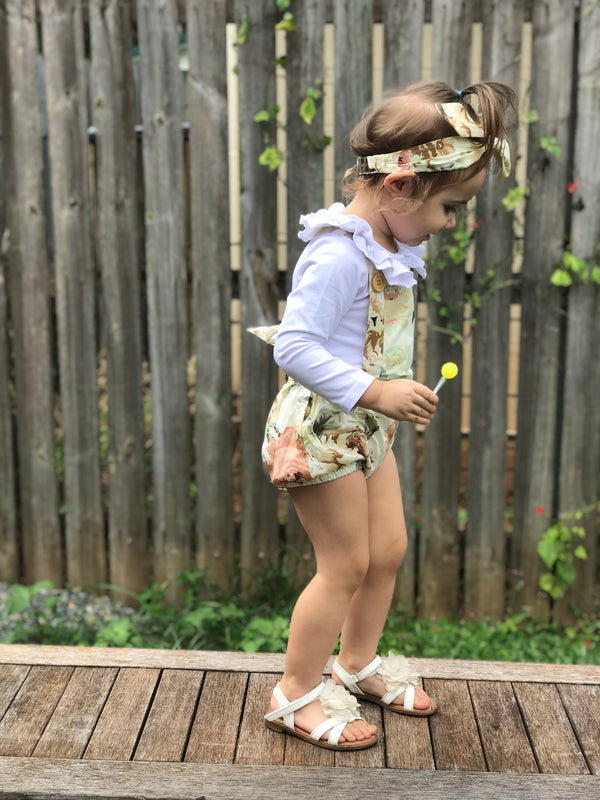 Detachable Overall + TopKnot - Fawn,  - LollipopHouse