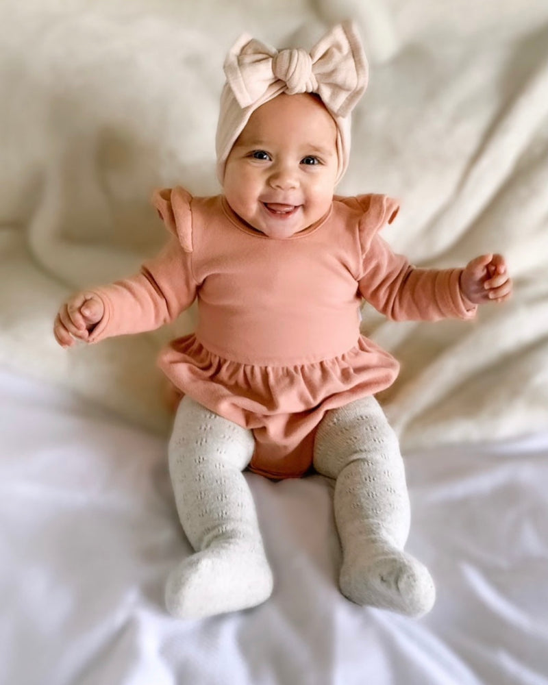 Comfy Flutter Romper - Dusty Pink